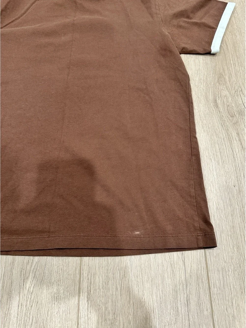 Coach T Shirt Womens M Brown Alpine Club Skiing Shrunken Tee Ringer Short Sleeve